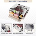 thumbnail image 5 of Corduroy Tote Bag for Women Shoulder Handbags Fashion Ladies Purses Satchel Messenger Bags Black Butterflies and Red Roses S, 5 of 8