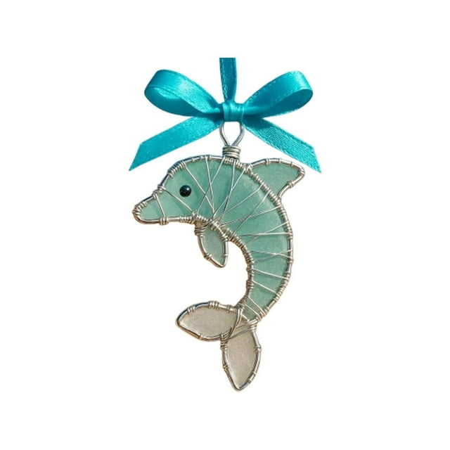 Wozhuo Handmade Sea Glass Oceans Ornament Easter Home Decor