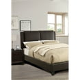 thumbnail image 6 of King Size Bed - Upholstered Headboard Brown Faux Leather Furniture Bedroom Modern, 6 of 7
