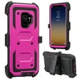 thumbnail image 3 of FIEWESEY Rugged Holster Cover[Full Body] [Heavy Duty Protection ] Bumper Case [Belt Swivel Clip] + [Kickstand] for Samsung Galaxy S9 5.8 inch (Purple), 3 of 8