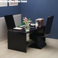thumbnail image 2 of Ksopiavobs Dollhouse Table and Chairs Miniature: 1/12 Scale Study Desk for School Office Laptop Computer - Mini Modern Living Room Furniture Acrylic Black, 2 of 5
