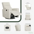 thumbnail image 4 of Evolur Slylas Manual Recline Glider, Light Sand, 4 of 13
