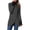 Grey, variant on comerut Women Fall Winter Jacket Stand Collar Neck Protection Single-breasted Irregular Split Hem Soft Patchwork Long Sleeve Solid Color Thick Warm Mid Length Lady Coat