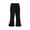 Black, variant on Diufon Flare Pants for Girls Solid Color Side Hem Split Corduroy Pants Elastic Waist Pants with Pockets