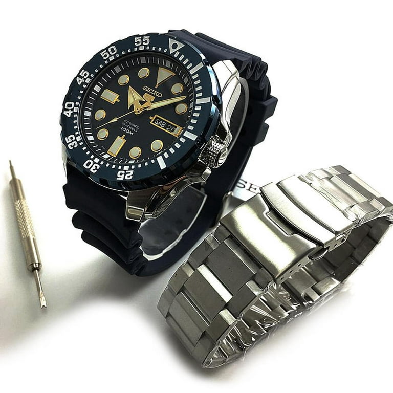 SEIKO ファイブ　SRP605K2 Seiko Men's Diver Automatic SRP605K2 Blue Rubber Automatic
