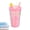 450ml peach color, variant on Ice Cream Drip Reusable Cups with Chickens Statue, Lids, and Straw, Iced Coffee Tumbler Cold Drinking Travel Mug Water Bottle Summer Party Supplies, for Picnic Party Birthday
