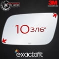 thumbnail image 7 of exactafit 8722L Driver Side Mirror Glass Replacement Fits 1985-2005 Chevy Astro, GMC Safari Left Hand 3m Adhesives, 7 of 7