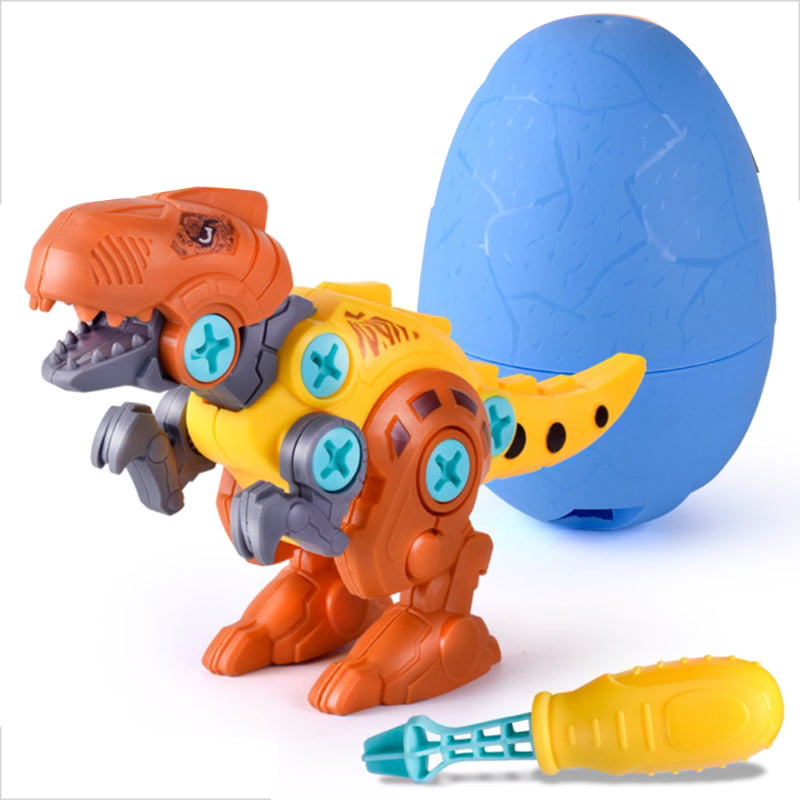Style-Carry Dinosaur Easter Eggs Take Apart Dinosaur Toys 3 Eggs with Screwdrivers STEM Construction Engineering Building Games Play Kits for 3 4 5 6 7 8 9 Years Old Boys Girls Easter Gift 