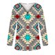 thumbnail image 5 of Tops Para Mujer Camisas de Manga Larga Moda de Otoño Blusa Con Estampado de Cuello en V Cremallera Otoño Causal Pullover Odeerbi  ODB148409, 5 of 5