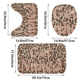 thumbnail image 5 of Blush Leopard 3-Piece Bath Rug Set, Non-Slip Polyester Bathroom Mats, Plush Absorbent Washable Rugs with Toilet Lid Cover & U-Shaped Mat for Coquette Glam Bathroom Decor, 5 of 5