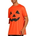 thumbnail image 4 of INSPIRE CHIC Halloween T-Shirts for Men's Short Sleeves Pumpkin Printed Graphic Tee Tops, 4 of 4
