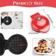thumbnail image 3 of Red Mini Waffle Maker For Breakfast & Snacks, Detachable Sandwich Small Press Toaster, Easy-to-clean Waffle Maker-US, 3 of 5