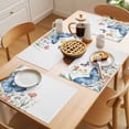 thumbnail image 5 of Placemat Set of 4 Pink Blue Flower Placemats for Dining Table Spring Butterfly Washable Table Mats for Kitchen and Party Decor Indoor & Outdoor Use, 5 of 8
