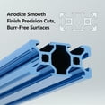 thumbnail image 3 of POWERTEC 2PK 24" 2040 T-Slot Aluminum Extrusion Profile Linear Rail - Anodized Blue, European Standard 20mm x 40mm - for CNC Machines, 3D Printer Frames, Custom Enclosures (74003N), 3 of 9