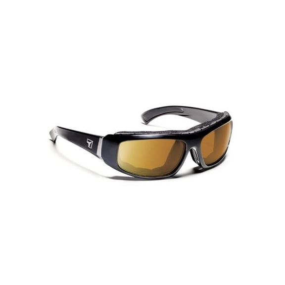 Bali Sunglasses, Airlock Shield Glossy Black Frame, Sharp View Copper Lens