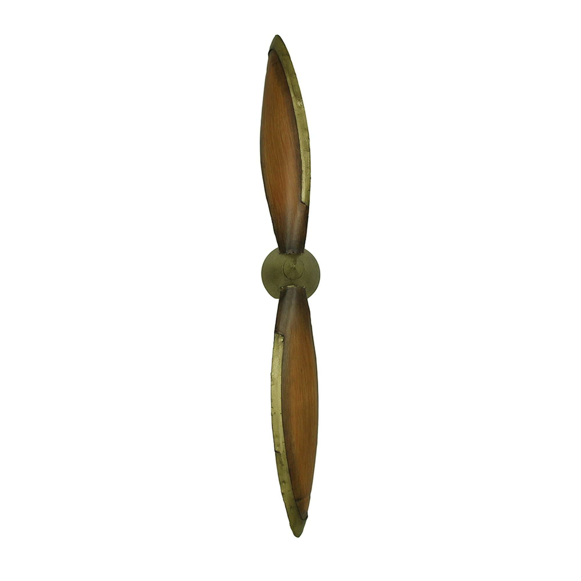 Vintage Look Metal Airplane Propeller Wall Decor W Brass