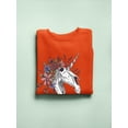 thumbnail image 3 of Unicorn Skull Neighing Sweatshirt Women -Smartprints Designs, Female Small, 3 of 4