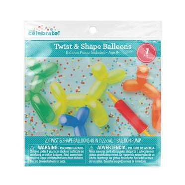 Multicolor Twist and Shape Balloon Kit, 21 Pieces, by Way To Celebrate