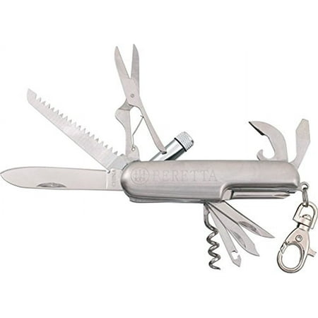 Beretta USA JK810A03 Lighted Multi-Tool Plain/Serrated 420 Stainless Steel LED
