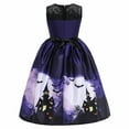 thumbnail image 3 of Witch Robe de Princesse pour Filles Halloween Déguisement en Dentelle 5-10 T, 3 of 7