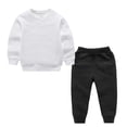 thumbnail image 4 of BXJX Boys Cotton Outfit Sets, Long Sleeve Crew Neck 2 Piece School Sweatshirts and Joggers Sets Black Size 9-10 T, 4 of 6