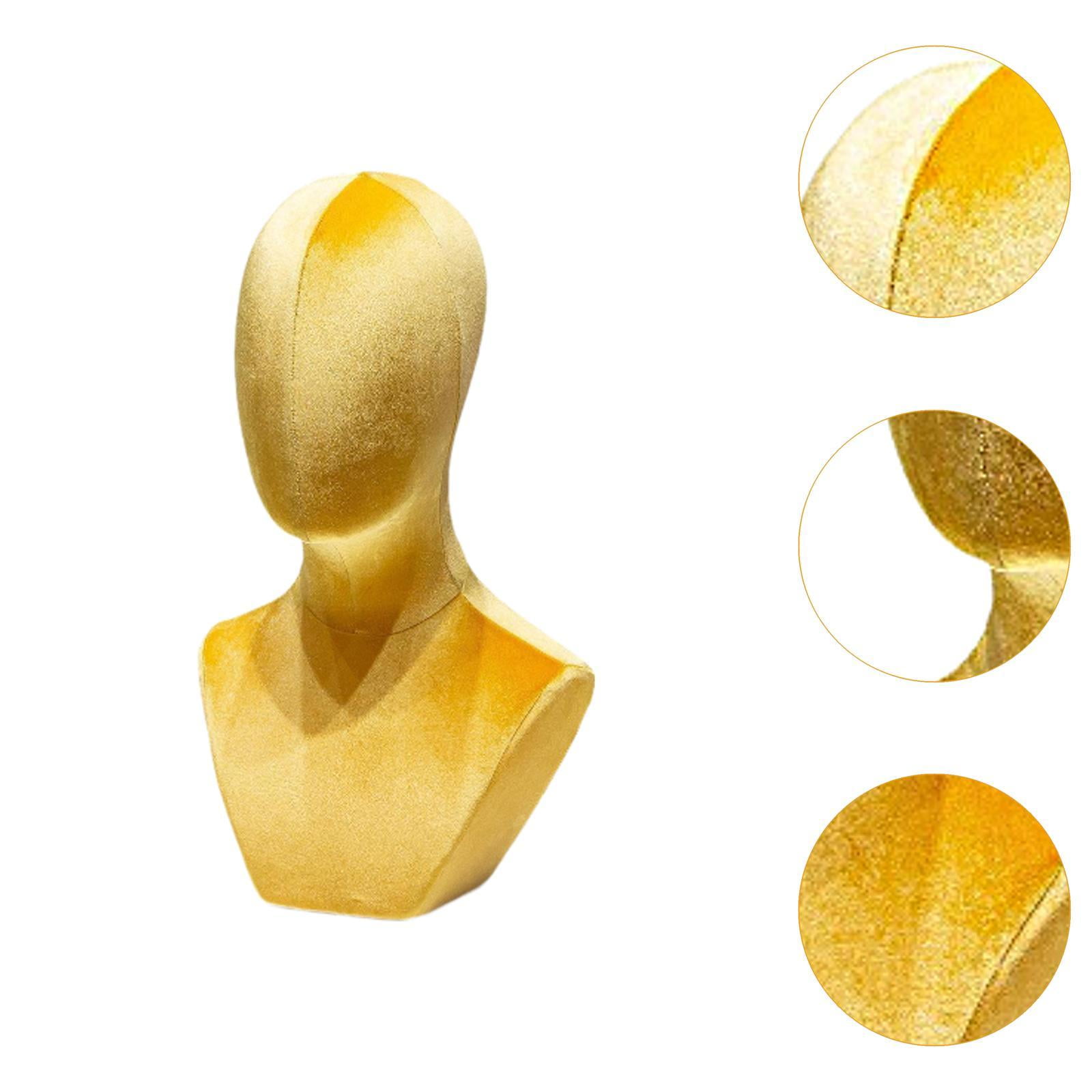 TOOYFUL Display Stand Versatile Mannequin Head Model for Hats Headband Headphone Yellow