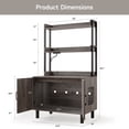 thumbnail image 2 of ROGALIS 55'' Cat Litter Box Enclosure with 2 Shelves and Charging Sockets, Wooden Cat House Hidden Litter Box Furniture, Large Indoor Cabinet for Livingroom and Entryway, Gray, 2 of 7