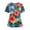 Light Blue, variant on Nurse Uniforms for Women Hawaiian Short Sleeve Medical Scrub Top V-Neck Tropical Palm Tree Print Beach Tshirts Working Uniform