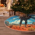 thumbnail image 5 of Daiia Lone Cowboy Desert Scene Drawing Merry Christmas Tree Skirt , Xmas Large Lace-up Tree Skirt, Santa Snowflakes Rustic Home Decorations New Year Party Farmhouse Decor-48", 5 of 6