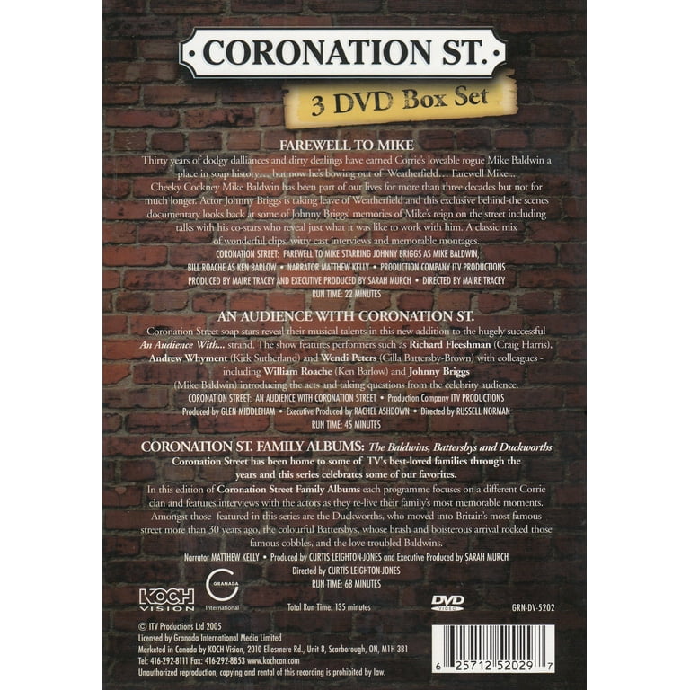 Coronation St. 3-DVD Box Set Farewell to Mike + An Audience