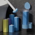 thumbnail image 4 of Juego de cepillos de baño desechables para inodoro, sin ángulo muerto, cabezal de repuesto para cepillo de baño desechable con líquido limpiador, juego de limpieza, 4 of 4