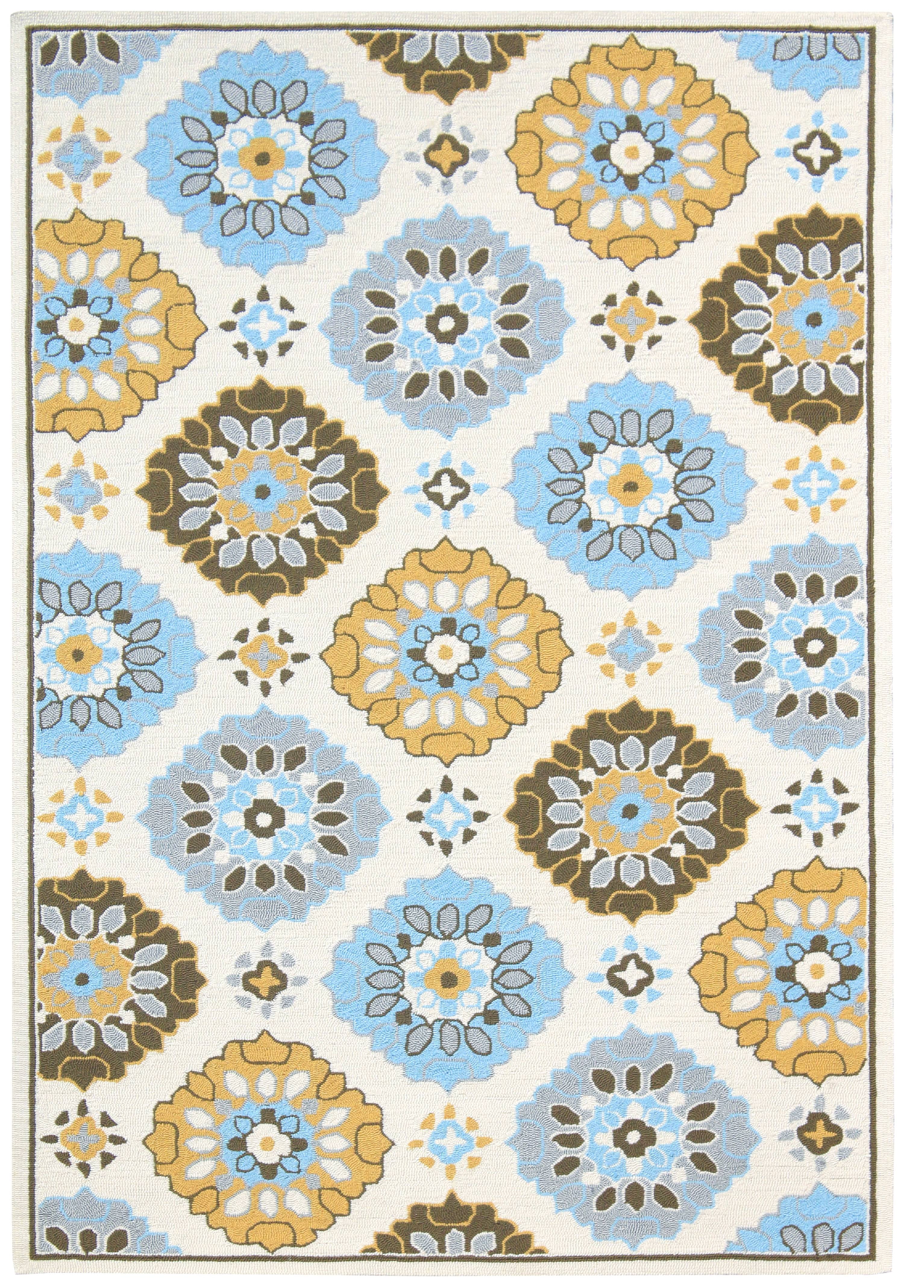 Piazza YellowBlue Indoor/Outdoor Rug 4'x6'