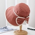 thumbnail image 6 of SikaFu New Hat Girl Spring And Summer Versatile Bow Fisherman Hat Sweet Casual Shading Big Eaves Solar Hat, 6 of 9