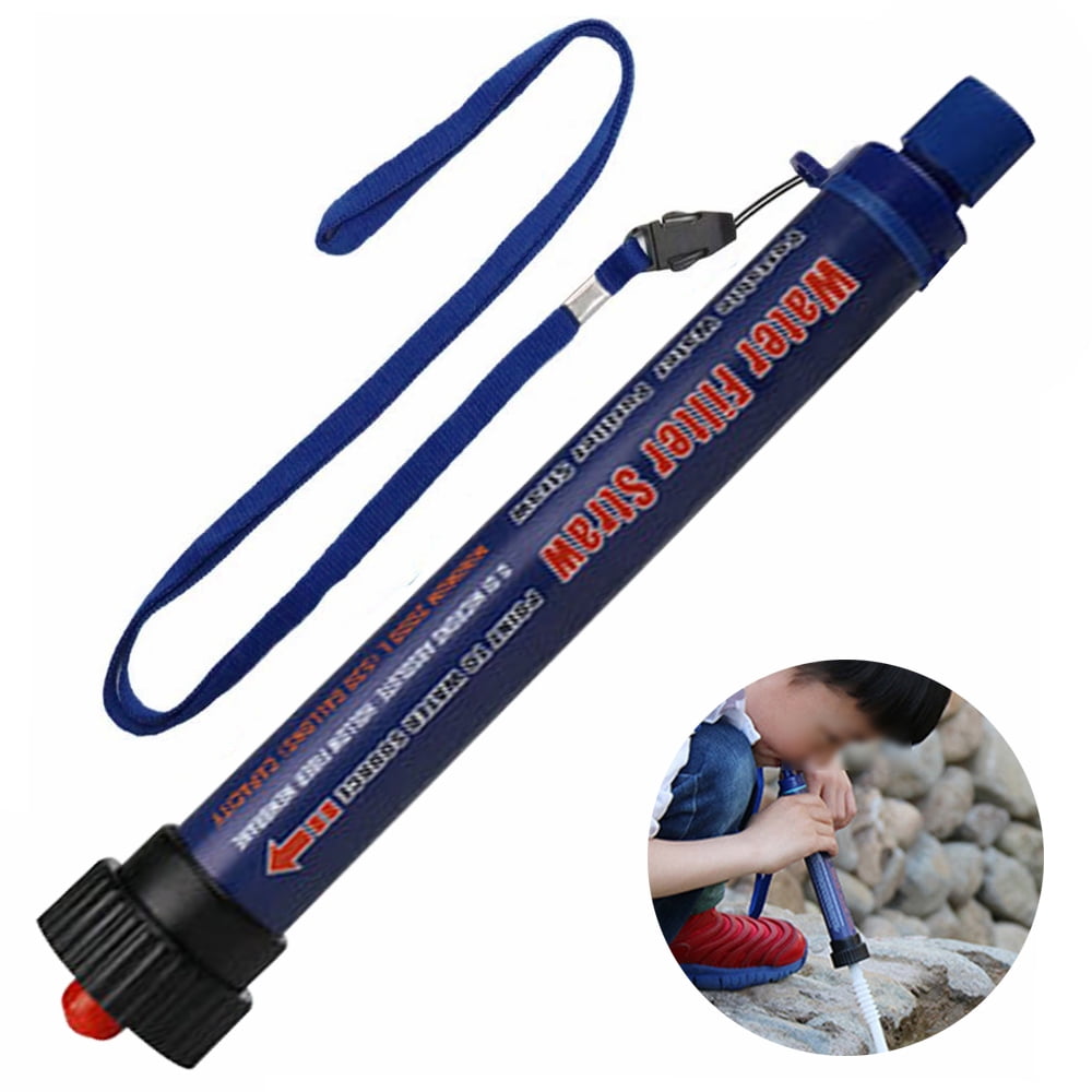 Military 99.99% Water Filter Purification Emergency Gear Straw Camping Hiking
