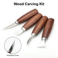 thumbnail image 4 of TSV 4Pcs Whittling Knife Kit, Wood Carving Knife Set with Trimming Knife, Multipurpose Knife, Small & Large Spatula for Fine Wood Chip Carving and Detail Cutting, 4 of 7