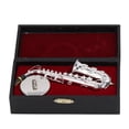 thumbnail image 1 of Adornos de saxofón alto, mini saxofón, instrumento musical, regalo con base de caja de 14 cm, 1 of 14