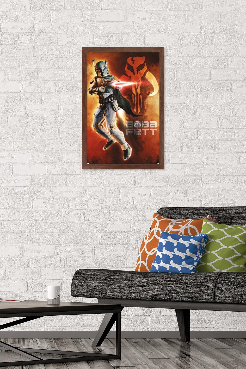 Star Wars: Saga - Boba Fett - Mythosaur Skull Wall Poster, 14.725" x 22.375", Framed