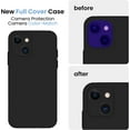thumbnail image 3 of Designed for iPhone 14 Plus Case, Silicone Upgraded [Camera Protection] Phone Case with [2 Screen Protectors], Soft Anti-Scratch Microfiber Lining Inside, 6.7 inch, Dark Black, 3 of 6