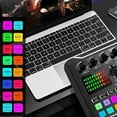thumbnail image 4 of Tarjeta De Sonido En , Tarjeta Mezcladora De Sonido Profesional De Doble Canal Reducción De Ruido Inteligente Luz Colorida Para PC, 4 of 7