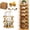 Natural, variant on Bamboo Shoe Rack, No Assembly Needed, 9-Tier Tall Narrow Foldable Shoe Organizer, Vertical Space-Saving Extendable Storage Shelf for Entryway & Corner