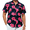 Navy Blue,Pink, variant on Mens Hawaiian Shirts Short Sleeve Summer Beach Aloha Shirt Floral Casual Button Down Shirt Hot Pink
