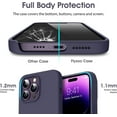 thumbnail image 4 of Liquid Silicone Case for iPhone 14 Pro Max, [Scratch-Resistant, Anti-Fingerprint, Shockproof] Protective Slim Phone Case, 4-Layer Cover with Microfiber Lining, Silky-Soft Touch,Deep Purple, 4 of 14