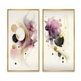 thumbnail image 2 of Designart "Movement in Deep Purple I" Abstract Geometric Framed Wall Art Set Of 2 - Purple Geometric Gallery Wall Frame Set For Home Decor, 2 of 6