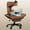 Brown, variant on HomeZeer 500lbs Capacity Cross Legged Office Chair, Big and Tall Office Chair with Footrest, PU Leather Criss Cross Desk Chair with Reclining Back, Adjustable Arms & Wide Seat for Home Office, White