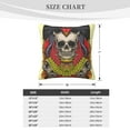 thumbnail image 4 of ZICANCN Skull Death Design Decorative Throw Pillow Covers , Couch Sofa Decorative Knit Pillow Covers for Living Room Farmhouse 12"x12", 4 of 8