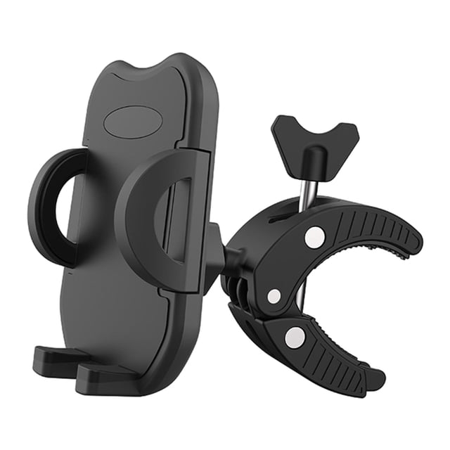 Soporte universal para teléfono GPS, antideslizante, para bicicletas, fácil de abrir. Negro