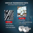 thumbnail image 2 of 4x Nylon Rolling Ball Steel Transfer Bearing Caster 0.59inch 99lbs Capacity, 2 of 5