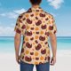 thumbnail image 4 of Fotbe Thanksgiving Turkey and Pumpkin Camisa Hawaiana para Hombre Unisex – Camisa Casual de Verano con Botones de Manga Corta de Algodón y Lino,X-Large, 4 of 7