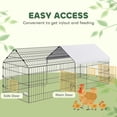 thumbnail image 4 of PawHut 73" Small Animal Cage for Chicken, Rabbits, Chinchillas with Roof, 4 of 10