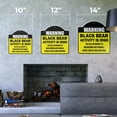 thumbnail image 2 of Black Bear Activity High 10” x 10” Sign | Indoor/Outdoor Plastic | SignMission Designer Hiking Mountains Camping Security Novelty Gift Funny Joke Gag Road Garage, 2 of 4